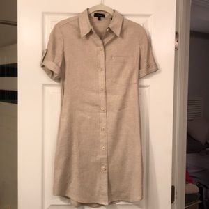 Theory Linen Button Up Dress Size 00